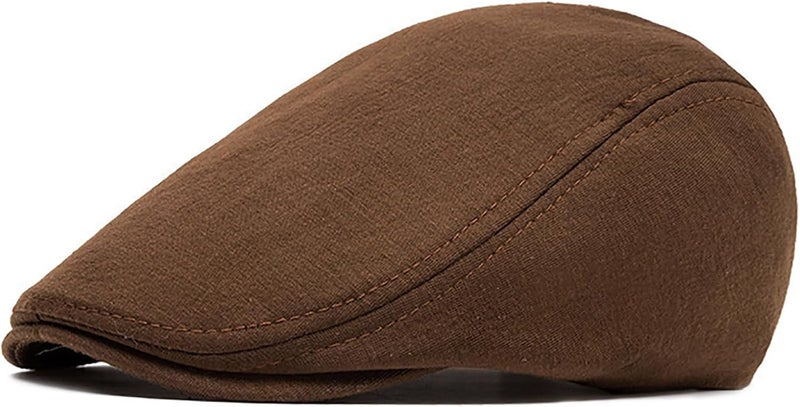 Xinveen Men's Newsboy Hat Adjustable Beret Ivy Cap Irish Cabbie Driving Hunting Hats - Image 1